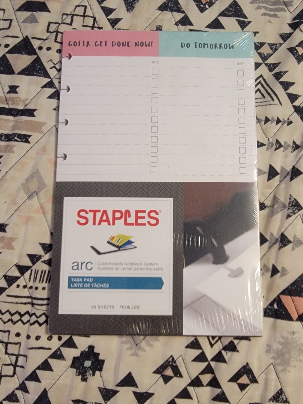 💜4/$20💜 Staple Arc Task Pad — Pink & Teal To-Do List